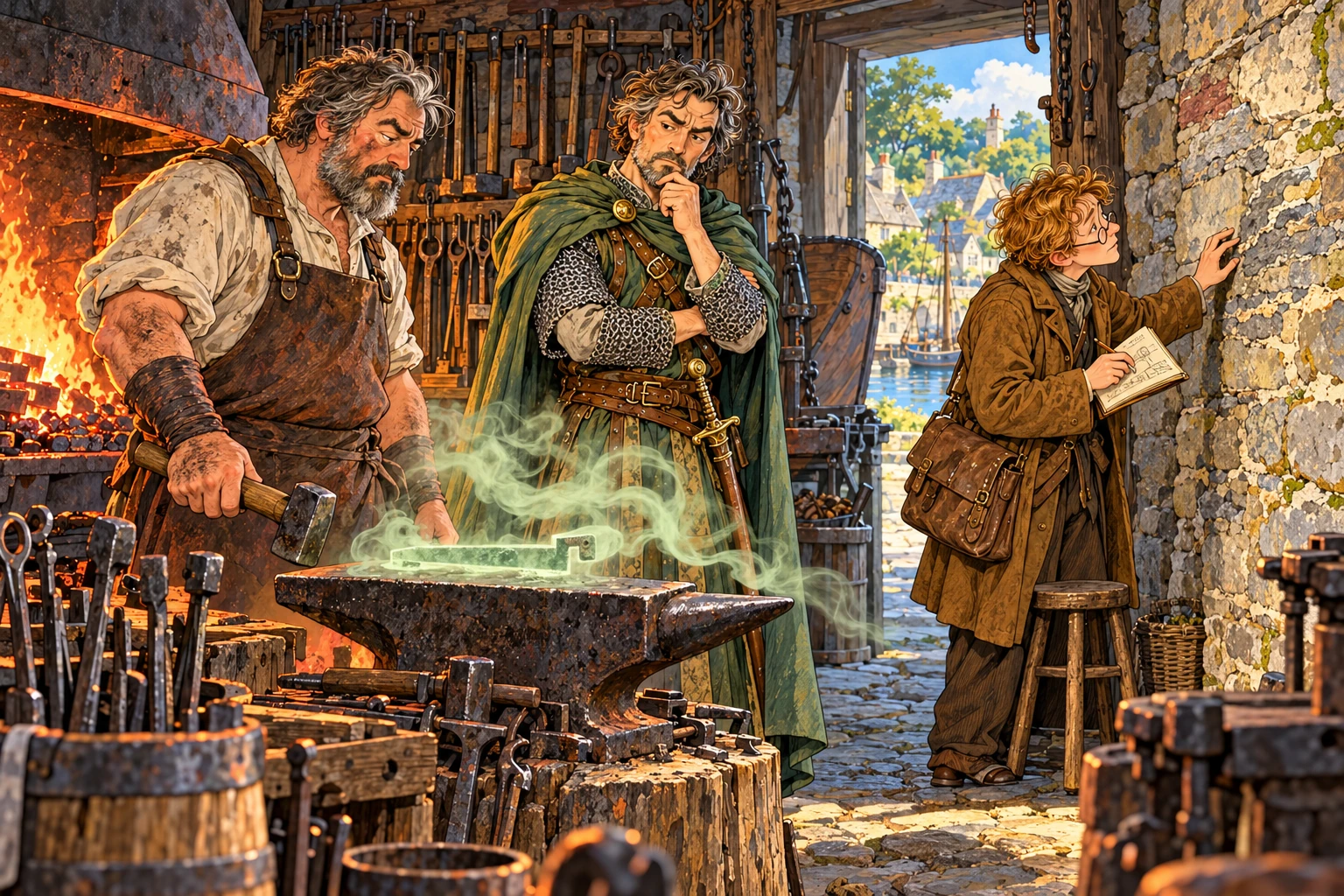 Illustration for Sir Cardevane and the Blacksmith's Fire