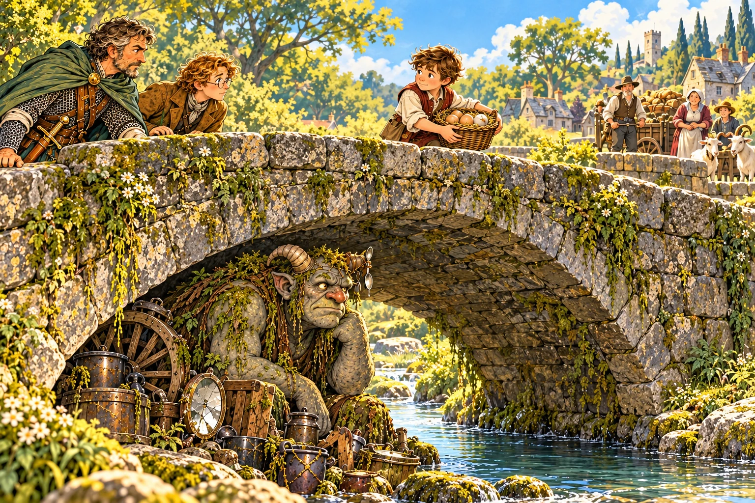 Illustration for Sir Cardevane and the Troll Beneath the Bridge