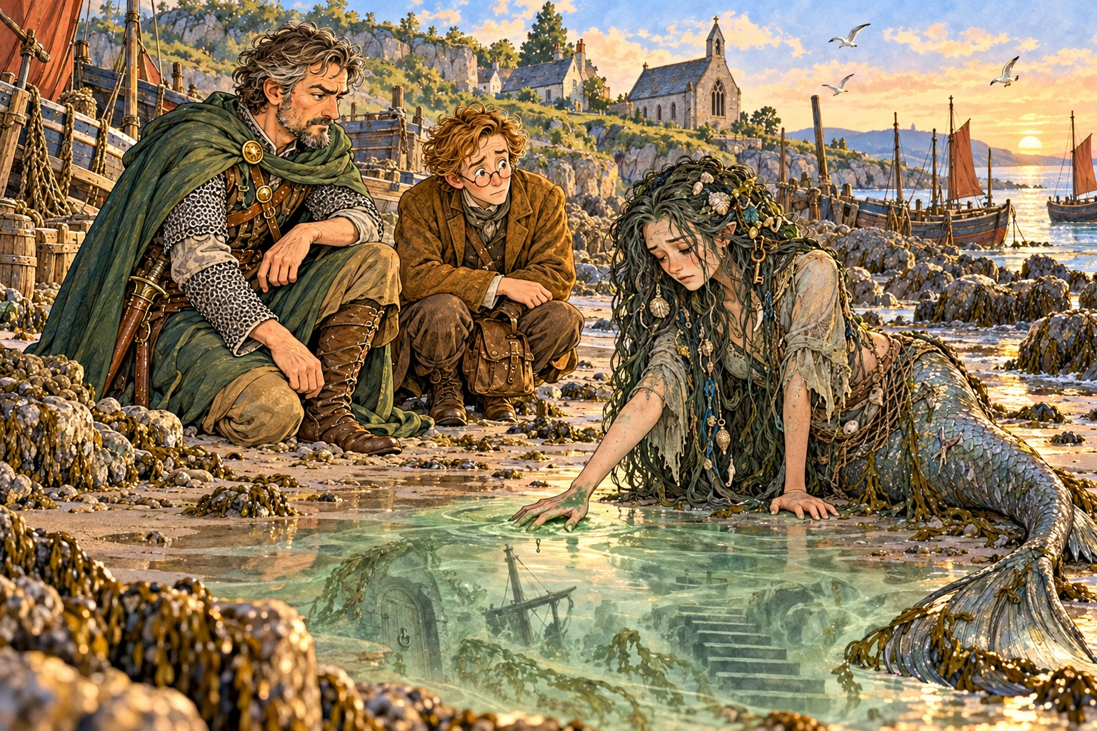 Illustration for Sir Cardevane and the Mermaid's Song