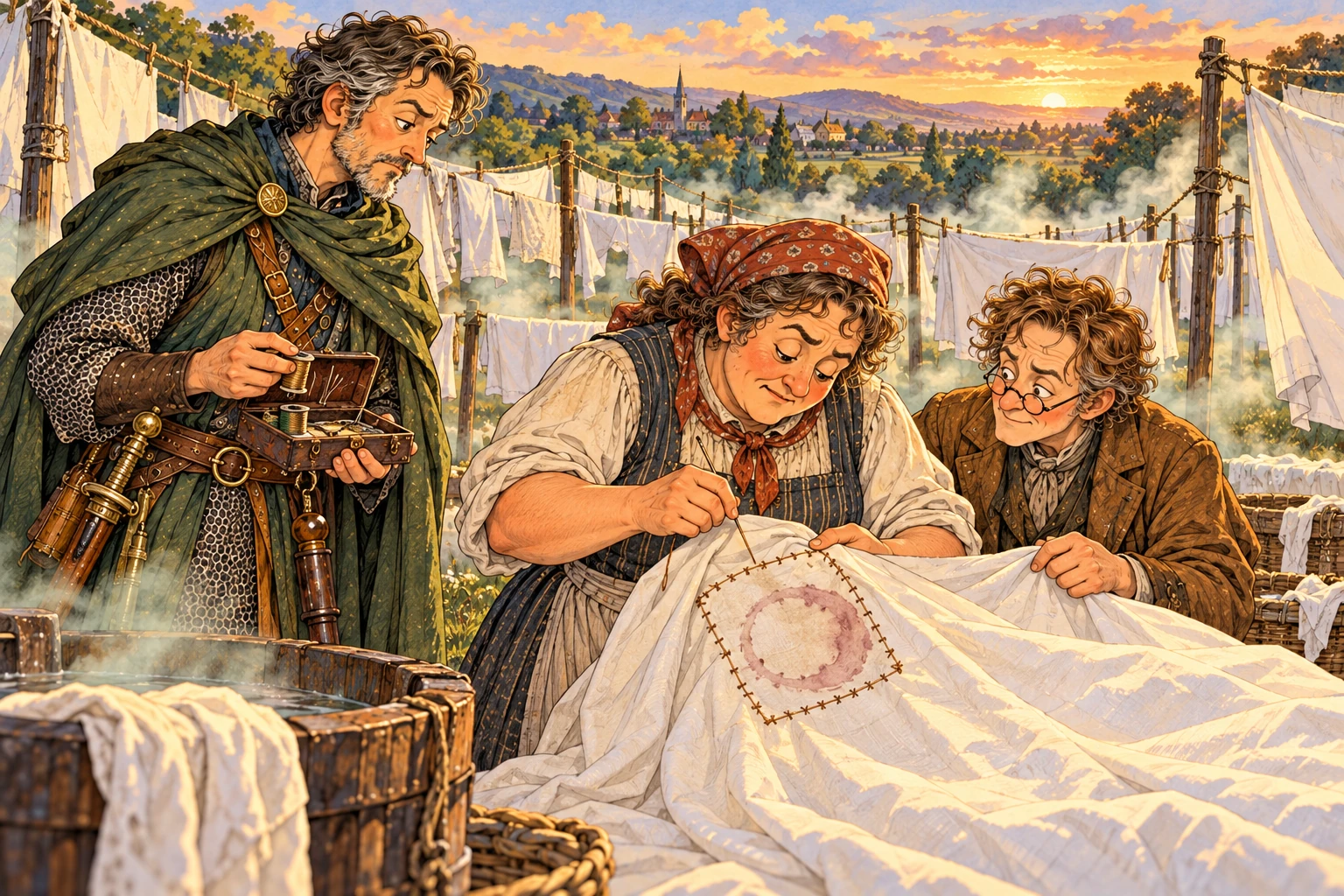 Illustration for Sir Cardevane and the Laundry That Would Not Dry