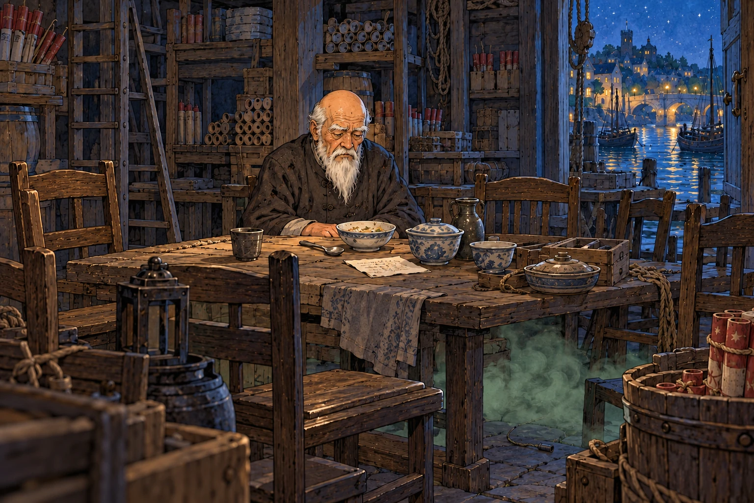 Illustration for Sir Cardevane and the Merchant Who Frightened the Year Away